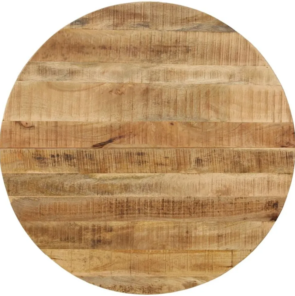 vidaXL Eettafel 120x77 cm massief ruw mangohout en staal