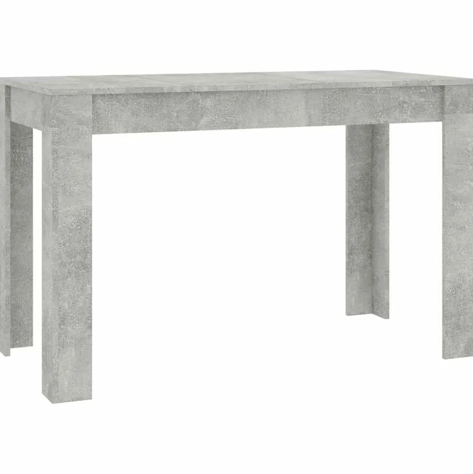 vidaXL Eettafel 120x60x76 cm bewerkt hout betongrijs