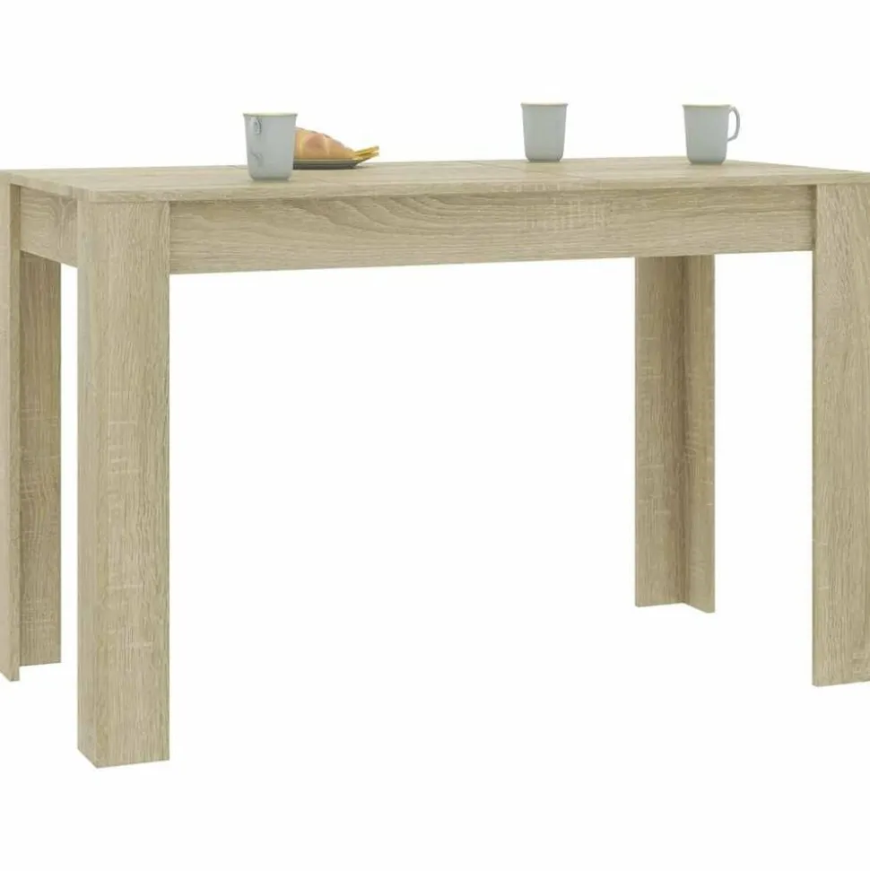 vidaXL Eettafel 120x60x76 cm bewerkt hout sonoma eikenkleurig