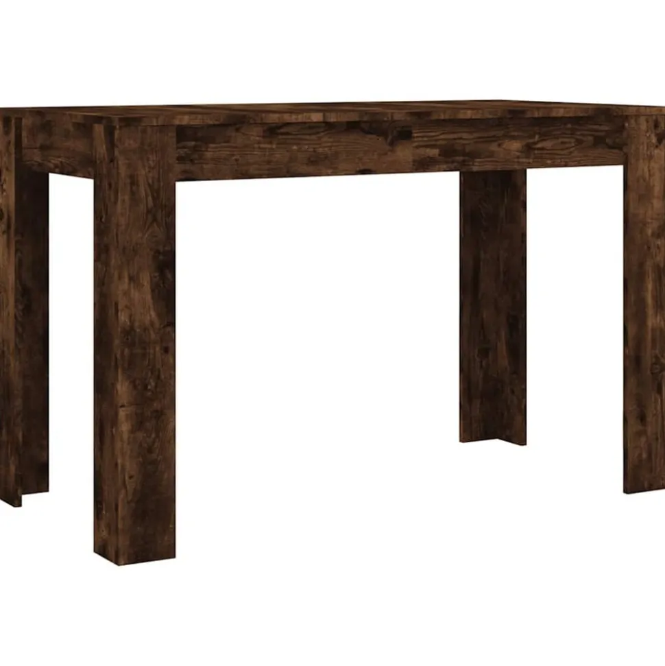 vidaXL Eettafel 120x60x76 cm bewerkt hout gerookt eikenkleurig