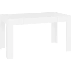 vidaXL Eettafel 140x74,5x76 cm bewerkt hout wit