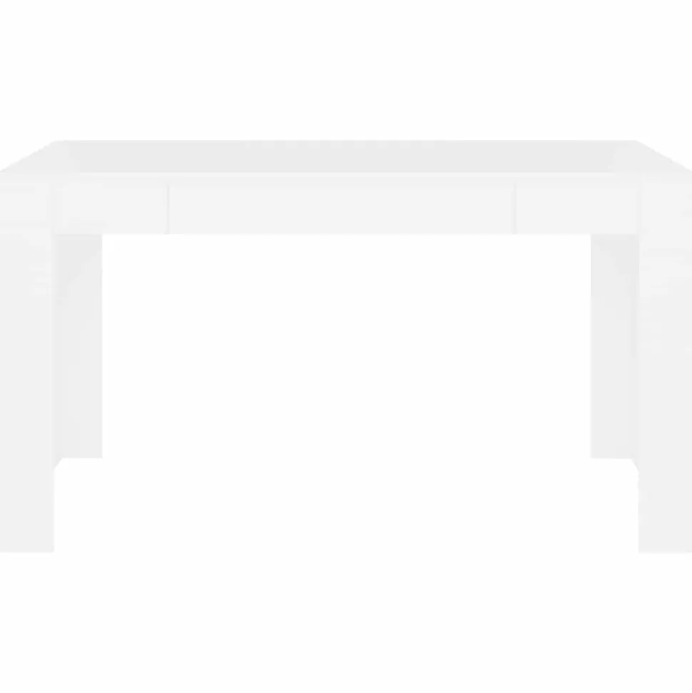 vidaXL Eettafel 140x74,5x76 cm bewerkt hout wit