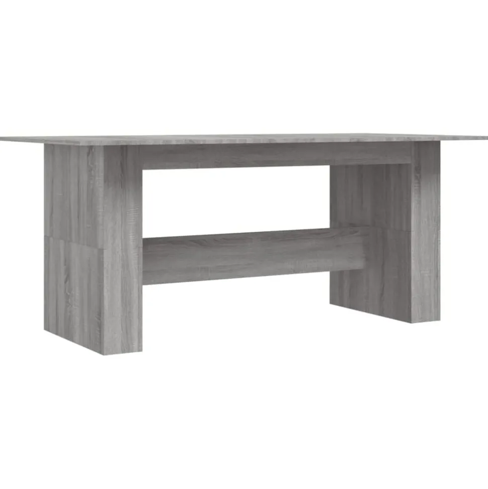 vidaXL Eettafel 180x90x76 cm bewerkt hout grijs sonoma eikenkleurig