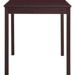 vidaXL Eettafel 140x70x73 cm grenenhout donkerbruin