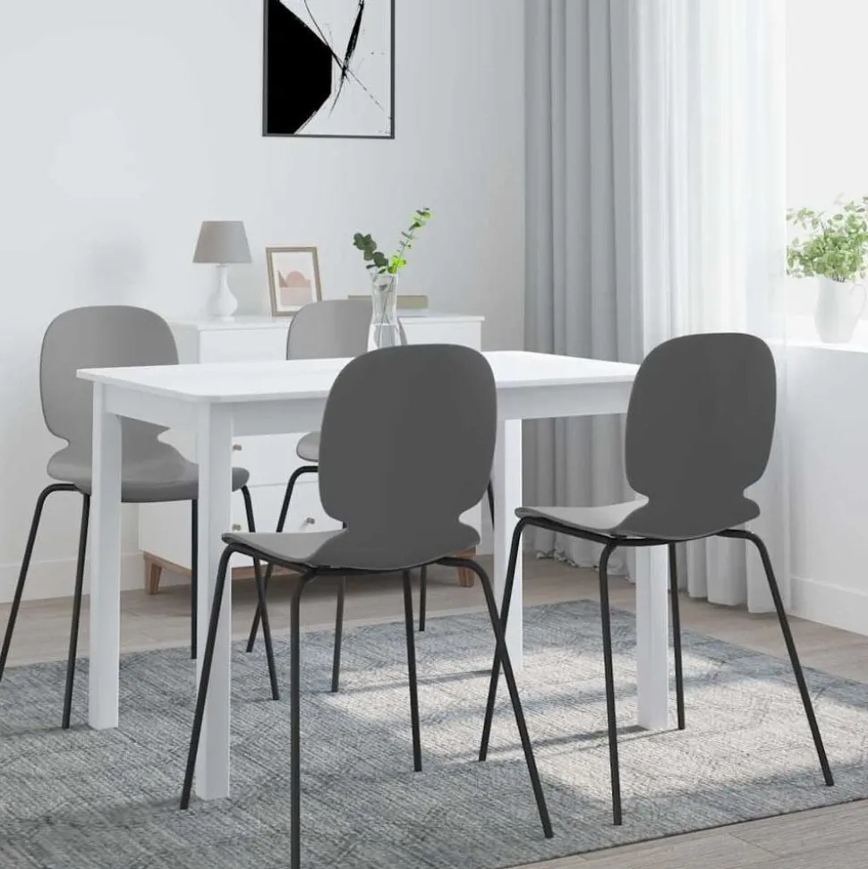 vidaXL Eettafel 114x71x75 cm massief rubberwood wit