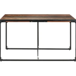 vidaXL Eettafel 140x140x75 cm massief gerecycled hout