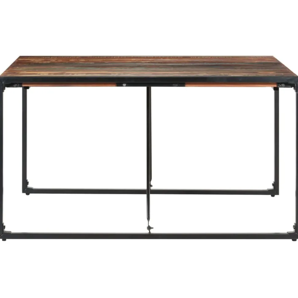 vidaXL Eettafel 140x140x75 cm massief gerecycled hout