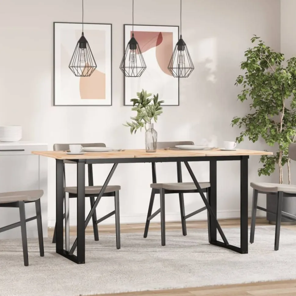 vidaXL Eettafelpoten O-frame 120x60x73 cm staal