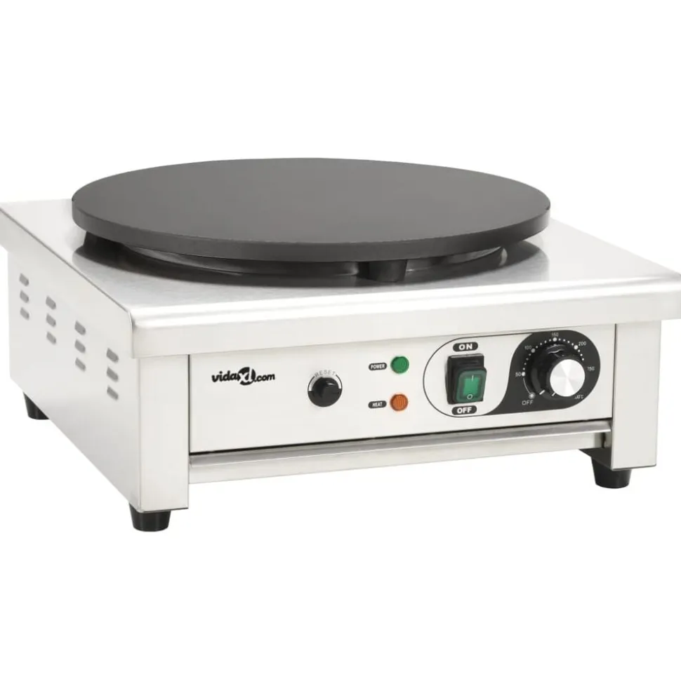 vidaXL Elektrische crêpemaker met lekbakje 40 cm 3000 W