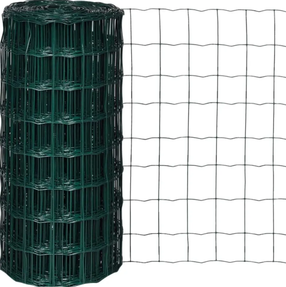 vidaXL Euro hek 10x0,8 m staal groen