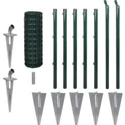vidaXL Euro hek 10x0,8 m staal groen