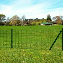 vidaXL Euro hek 10x1,2 m staal groen