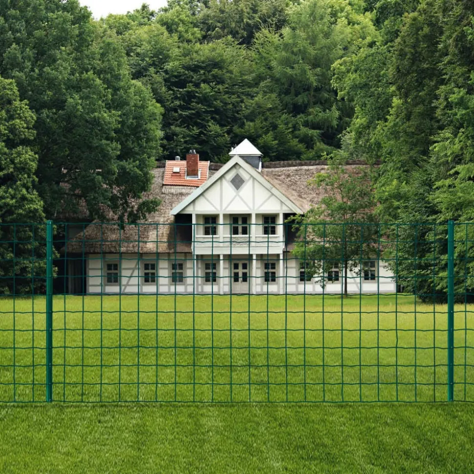 vidaXL Euro hek 20x0,8 m staal groen