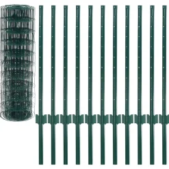 vidaXL Euro hek 20x0,8 m staal groen