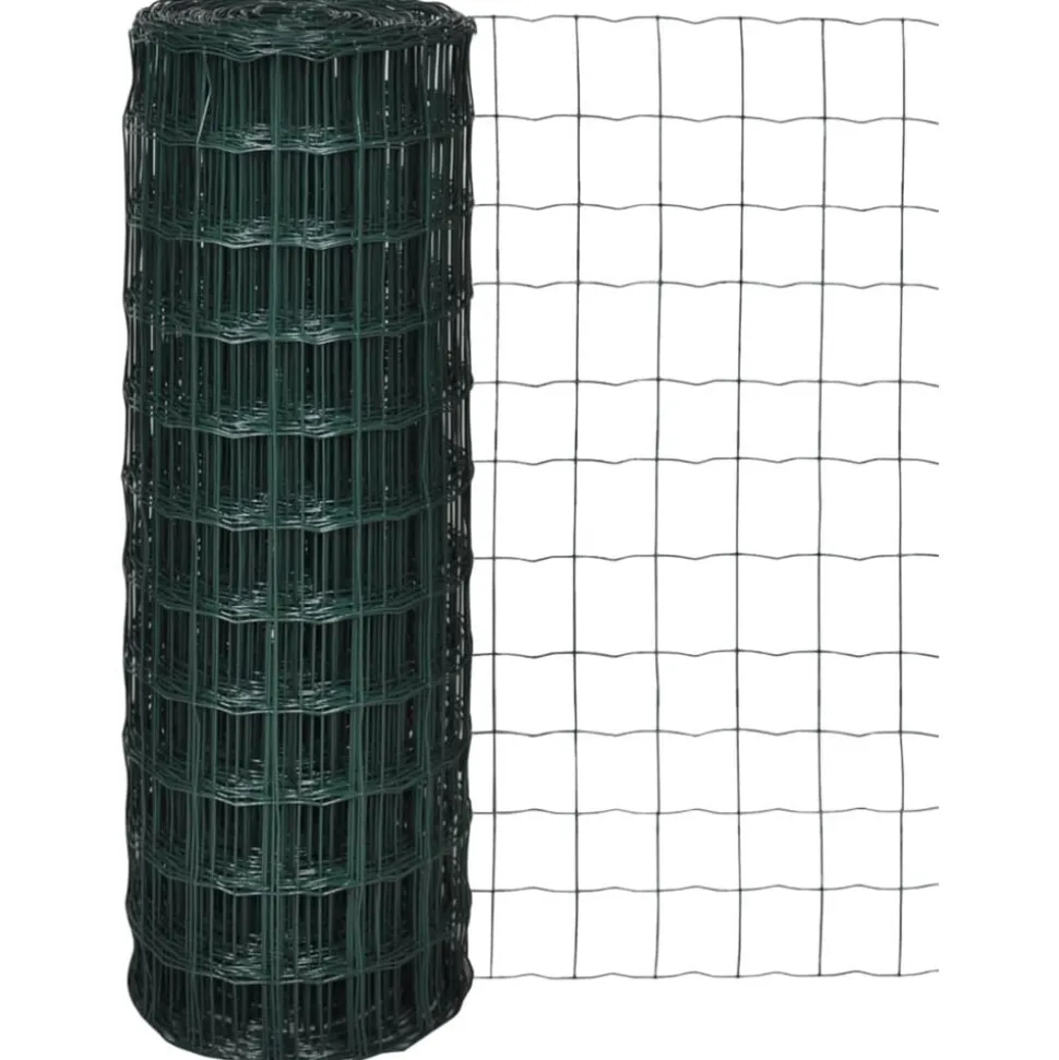 vidaXL Euro hek 10x0,8 m staal groen