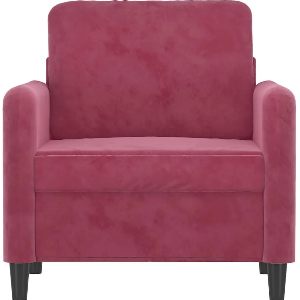 vidaXL Fauteuil 60 cm fluweel wijnrood