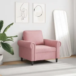vidaXL Fauteuil 60 cm fluweel roze