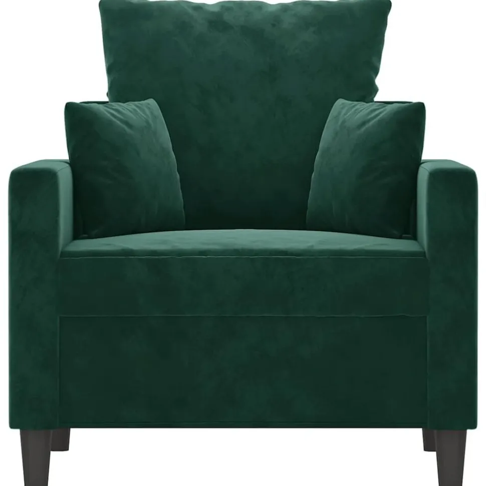 vidaXL Fauteuil 60 cm fluweel donkergroen