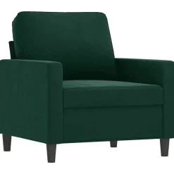 vidaXL Fauteuil 60 cm fluweel donkergroen