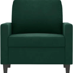vidaXL Fauteuil 60 cm fluweel donkergroen