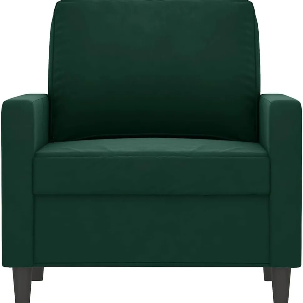 vidaXL Fauteuil 60 cm fluweel donkergroen