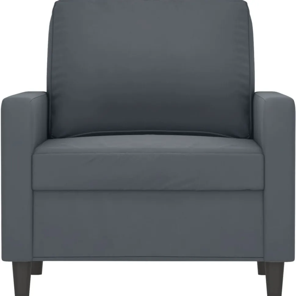 vidaXL Fauteuil 60 cm fluweel donkergrijs