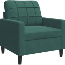 vidaXL Fauteuil 60 cm fluweel donkergroen