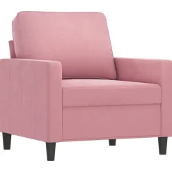 vidaXL Fauteuil 60 cm fluweel roze
