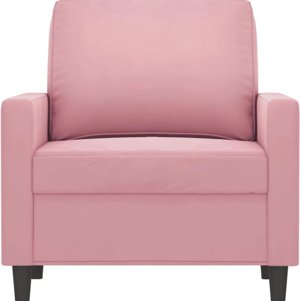 vidaXL Fauteuil 60 cm fluweel roze