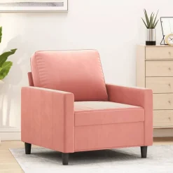 vidaXL Fauteuil 60 cm fluweel roze