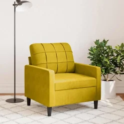 vidaXL Fauteuil 60 cm fluweel geel