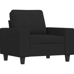 vidaXL Fauteuil 60 cm stof zwart
