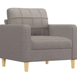 vidaXL Fauteuil 60 cm stof taupe