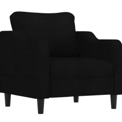 vidaXL Fauteuil 60 cm stof zwart