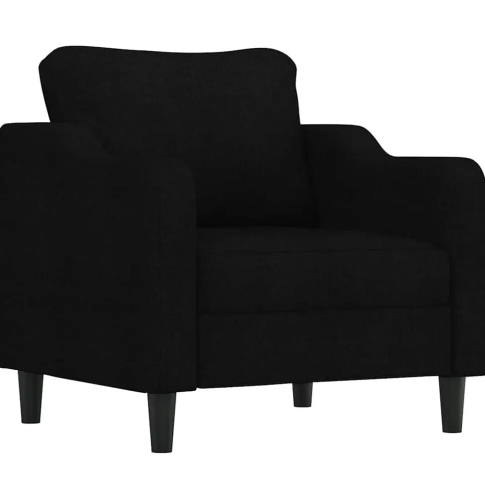 vidaXL Fauteuil 60 cm stof zwart