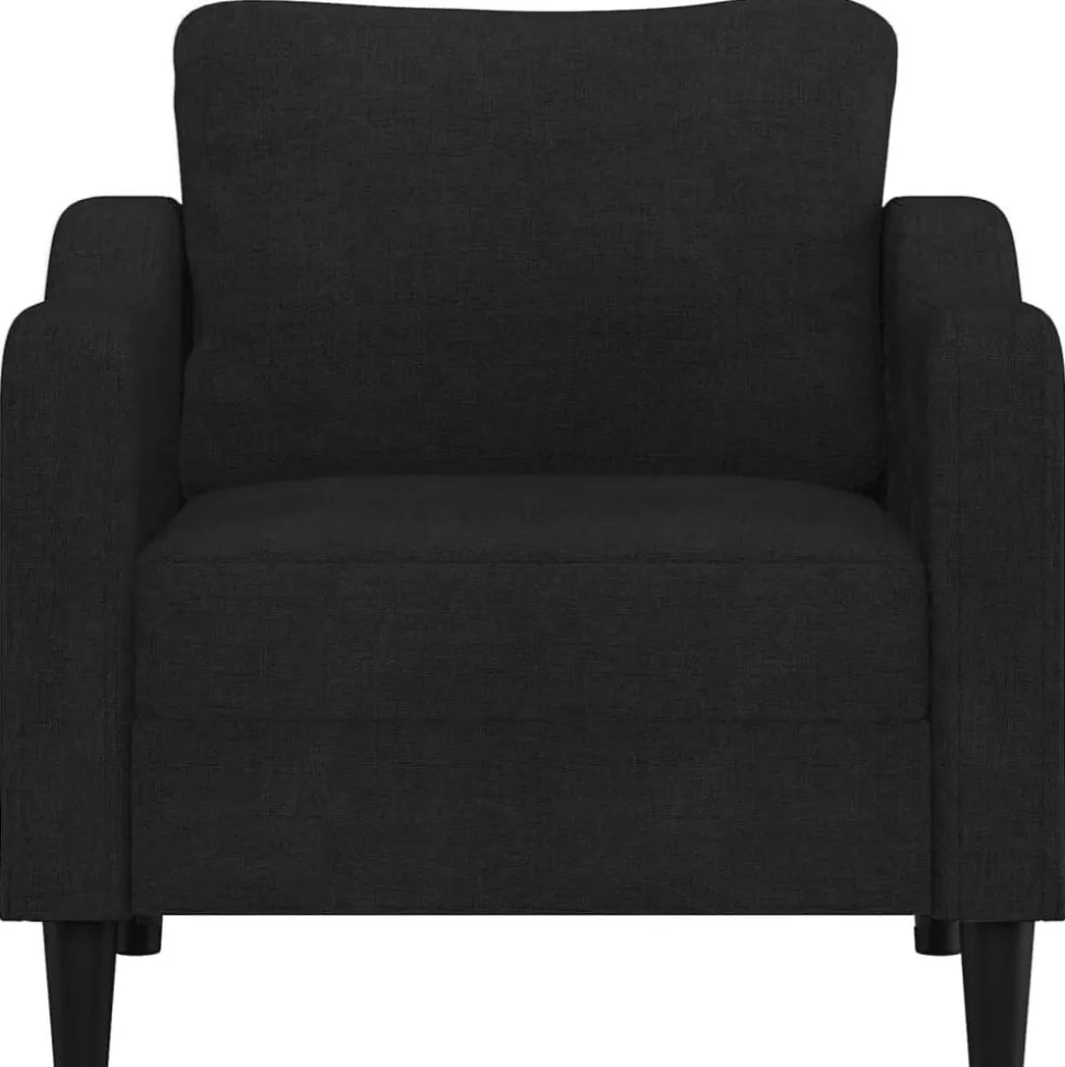 vidaXL Fauteuil 60 cm stof zwart