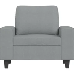 vidaXL Fauteuil 60 cm stof lichtgrijs