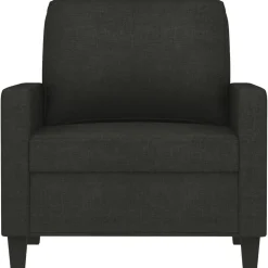 vidaXL Fauteuil 60 cm stof zwart