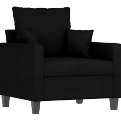 vidaXL Fauteuil 60 cm stof zwart