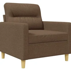 vidaXL Fauteuil 60 cm stof bruin