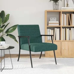 vidaXL Fauteuil Donkergroen 59 x 75 x 78 cm Stof