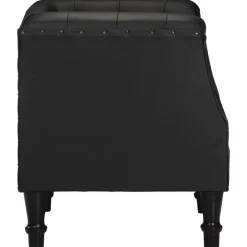 vidaXL Fauteuil echt leer zwart
