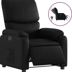 vidaXL Fauteuil elektrisch verstelbaar kunstleer zwart