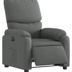 vidaXL Fauteuil elektrisch verstelbaar stof donkergrijs