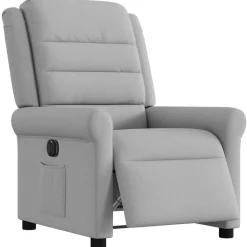 vidaXL Fauteuil elektrisch verstelbaar stof wolk grijs