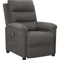 vidaXL Fauteuil elektrisch verstelbaar stof donkergrijs