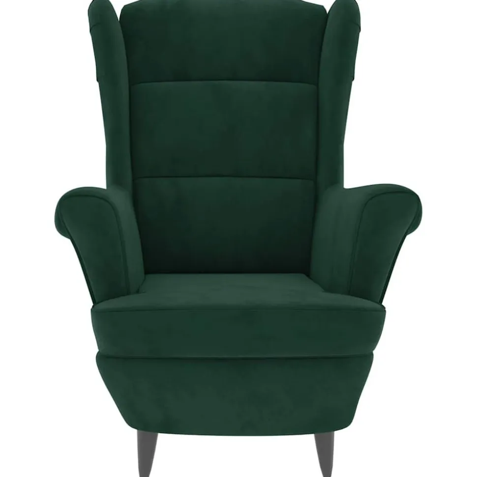 vidaXL Fauteuil fluweel donkergroen