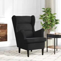 vidaXL Fauteuil fluweel zwart