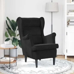 vidaXL Fauteuil fluweel zwart