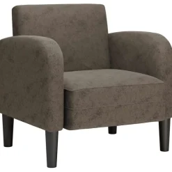 vidaXL Fauteuil met armleuningen 54 cm kunstleer donkergrijs